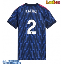 Arsenal William Saliba #2 Replica Away Shirt Ladies 2025-26 Short Sleeve